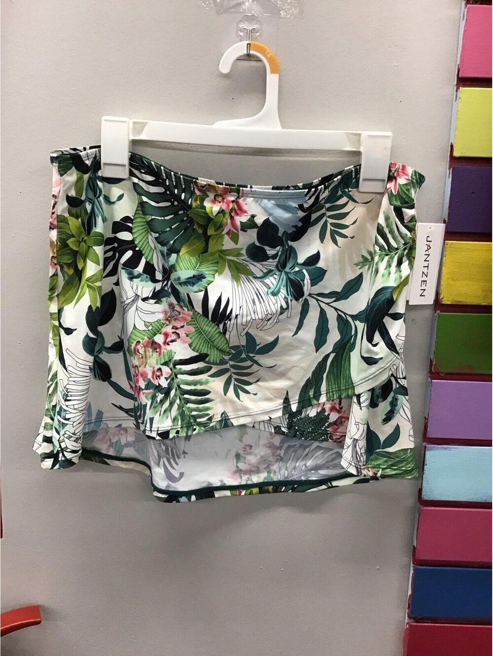 Jantzen womens swim skirt cover up size 12 palm new from JCPenney